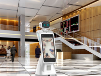 迎宾机器人拥有人机交互、人脸识别等主流高端技术
